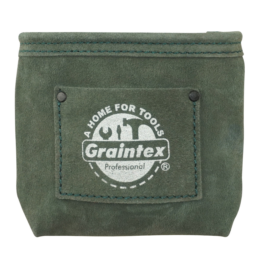 SS2515 :: Leather Nail Pouch Hunter Green Color Suede Leather