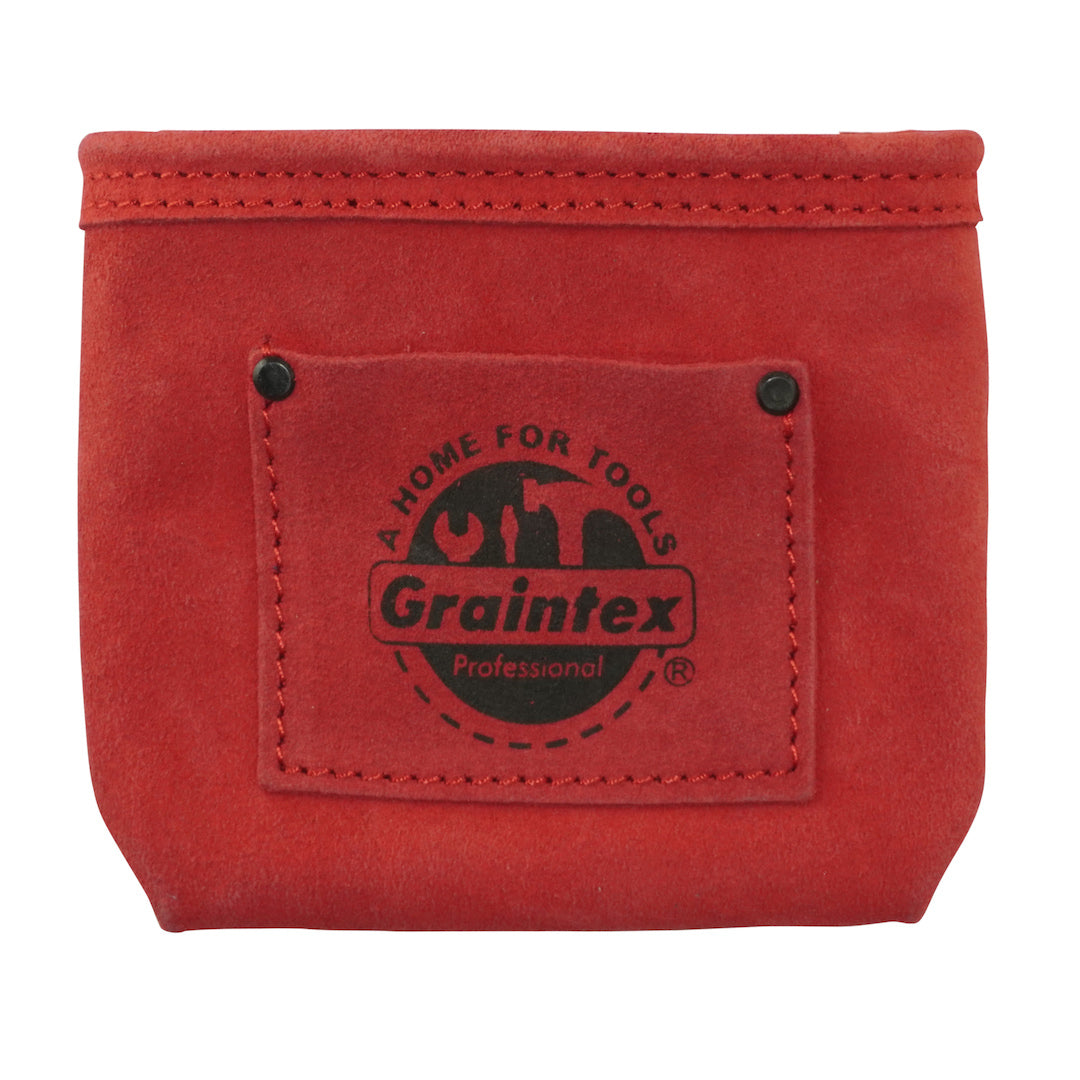 SS2547 :: Leather Nail Pouch Red Color Suede Leather